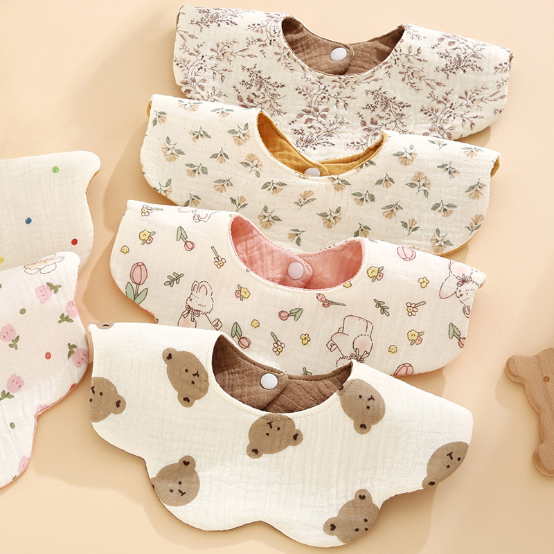 Printed Bibs Pack - 2-Pack Newborn Bibs Cute Printed Waterproof