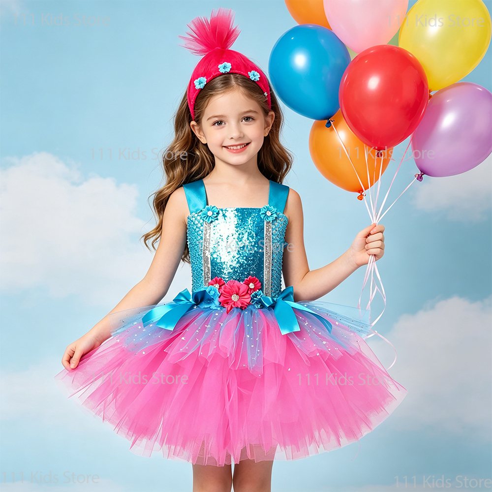 Baby Clothing Size - Girls Summer Dress Princess Poppy Tutu