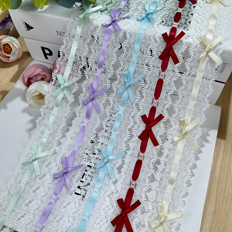 Baby Clothing Sewing - 1m Ribbon Bow Pleated Lace Handmade