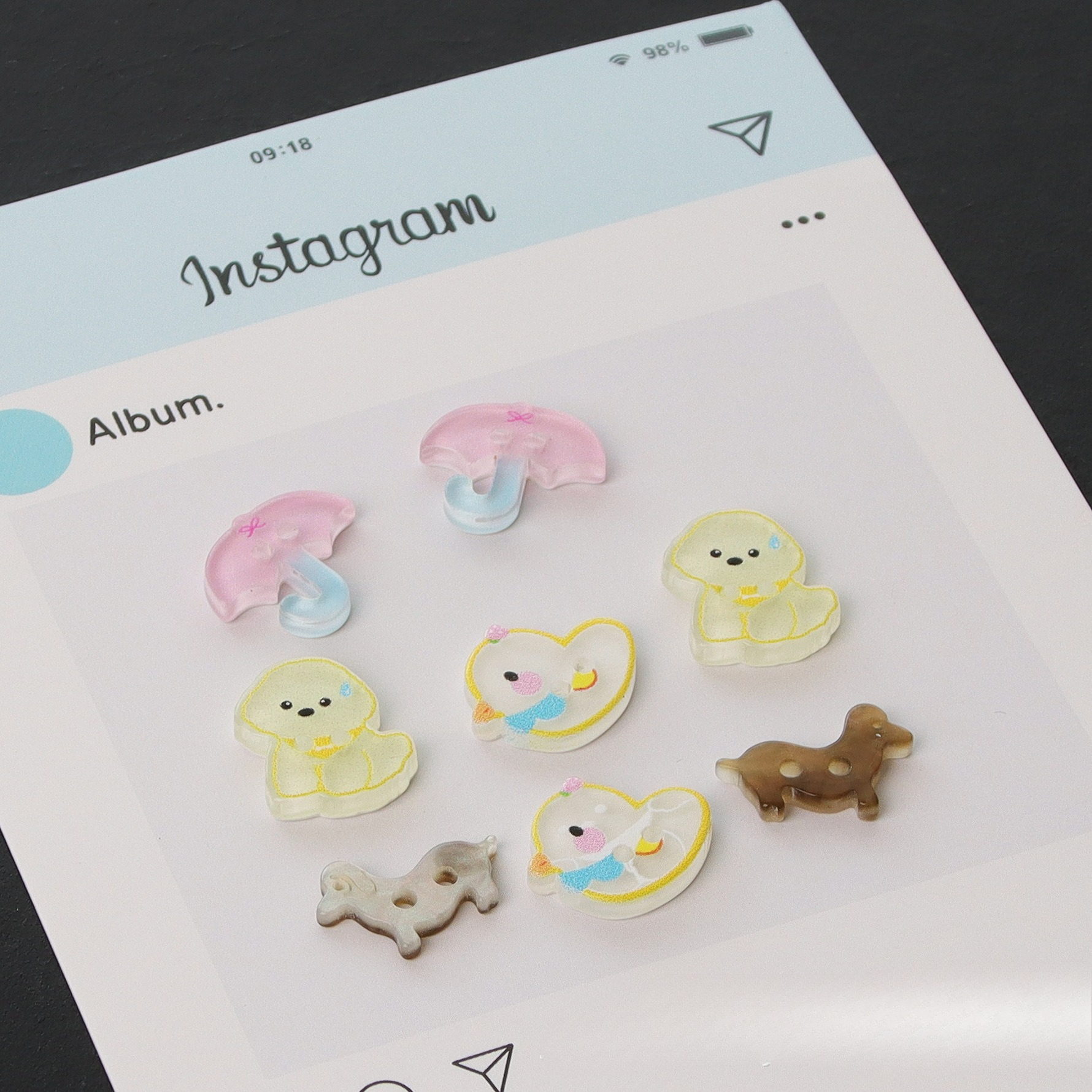 Baby Clothing Sewing - 10PCS Cute Cartoon Resin Buttons Umbrella