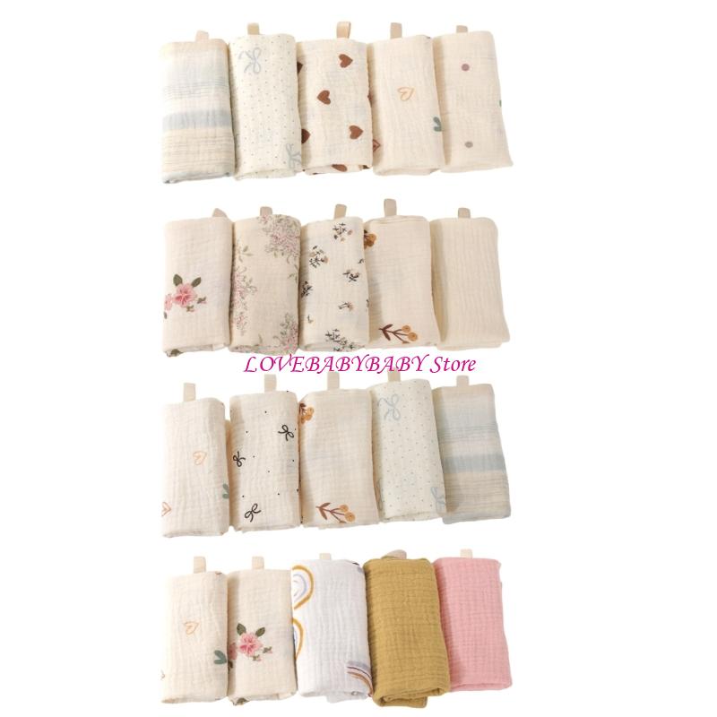Pack of 5pcs Soft Baby Washclo - đánh giá và giá Printed Bibs Pack