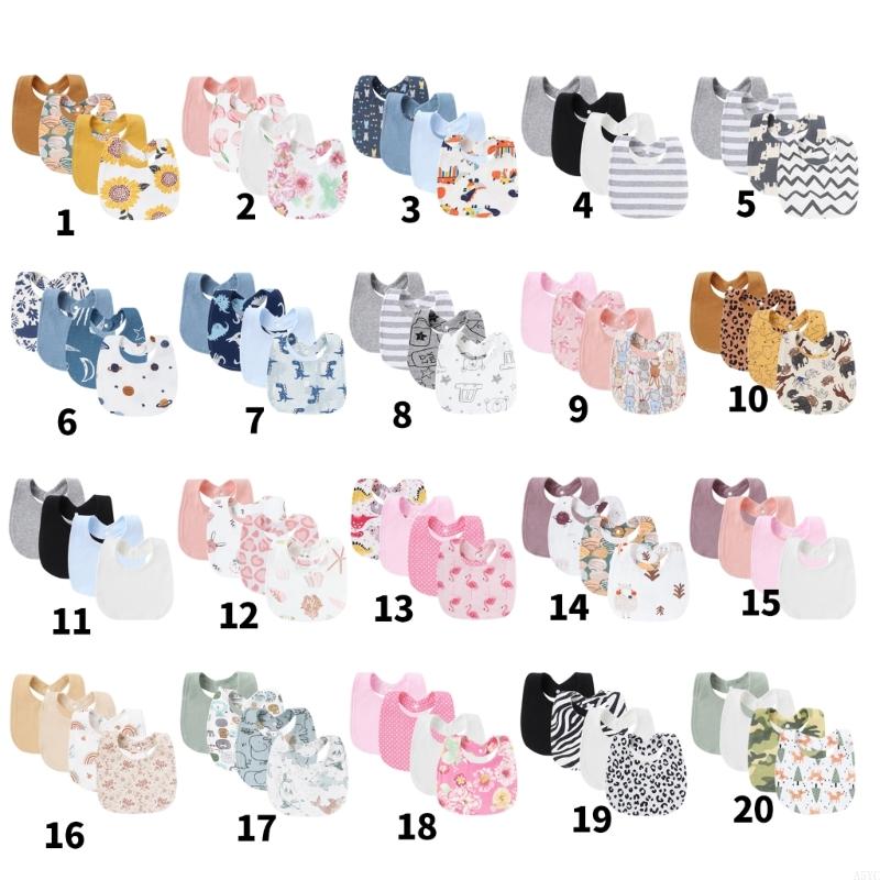 A5YC Pack of 4pcs Baby Burp Cl - đánh giá và giá Printed Bibs Pack