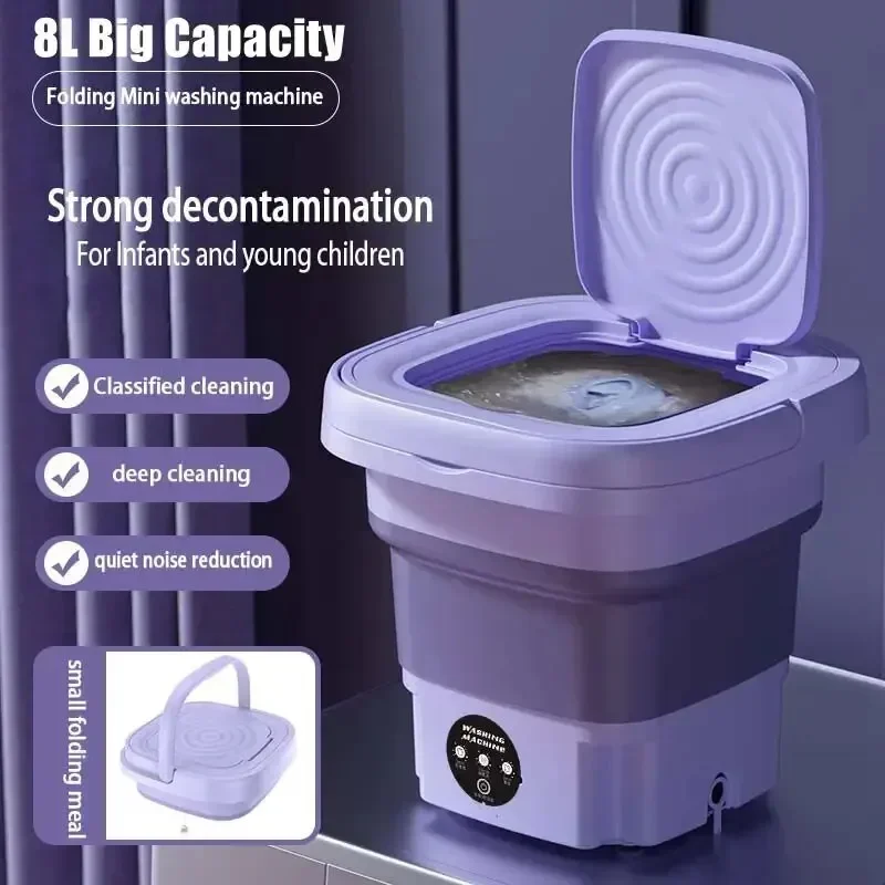 8L Foldable Washing Machine wi - đánh giá và giá Baby Clothing Washing Machine