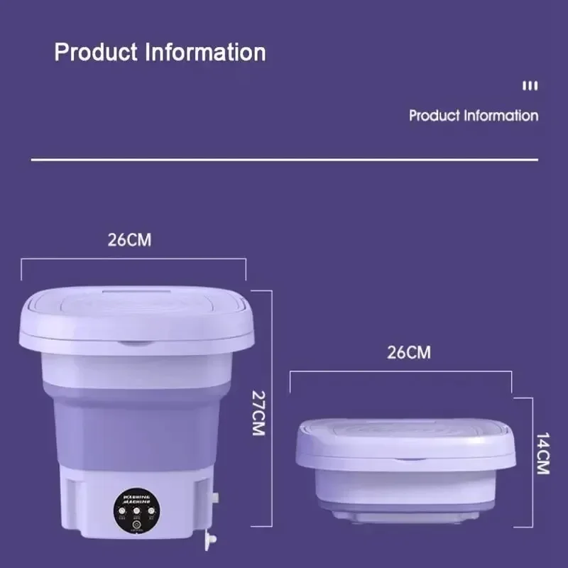 8L Foldable Washing Machine wi - đánh giá và giá Baby Clothing Washing Machine