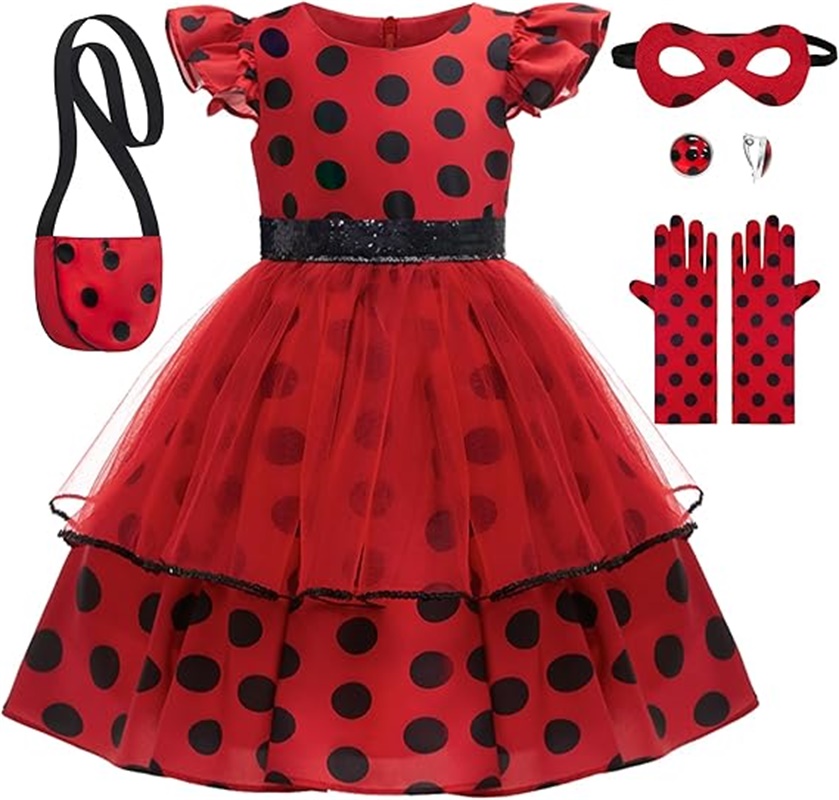 Girls Cosplay Costume Polka Do - đánh giá và giá Baby Clothing Size