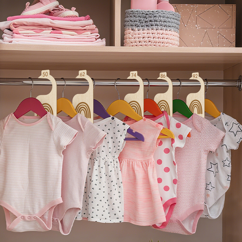 8Pcs Baby Clothes Size Hanger  - đánh giá và giá Baby Clothing Cupboard
