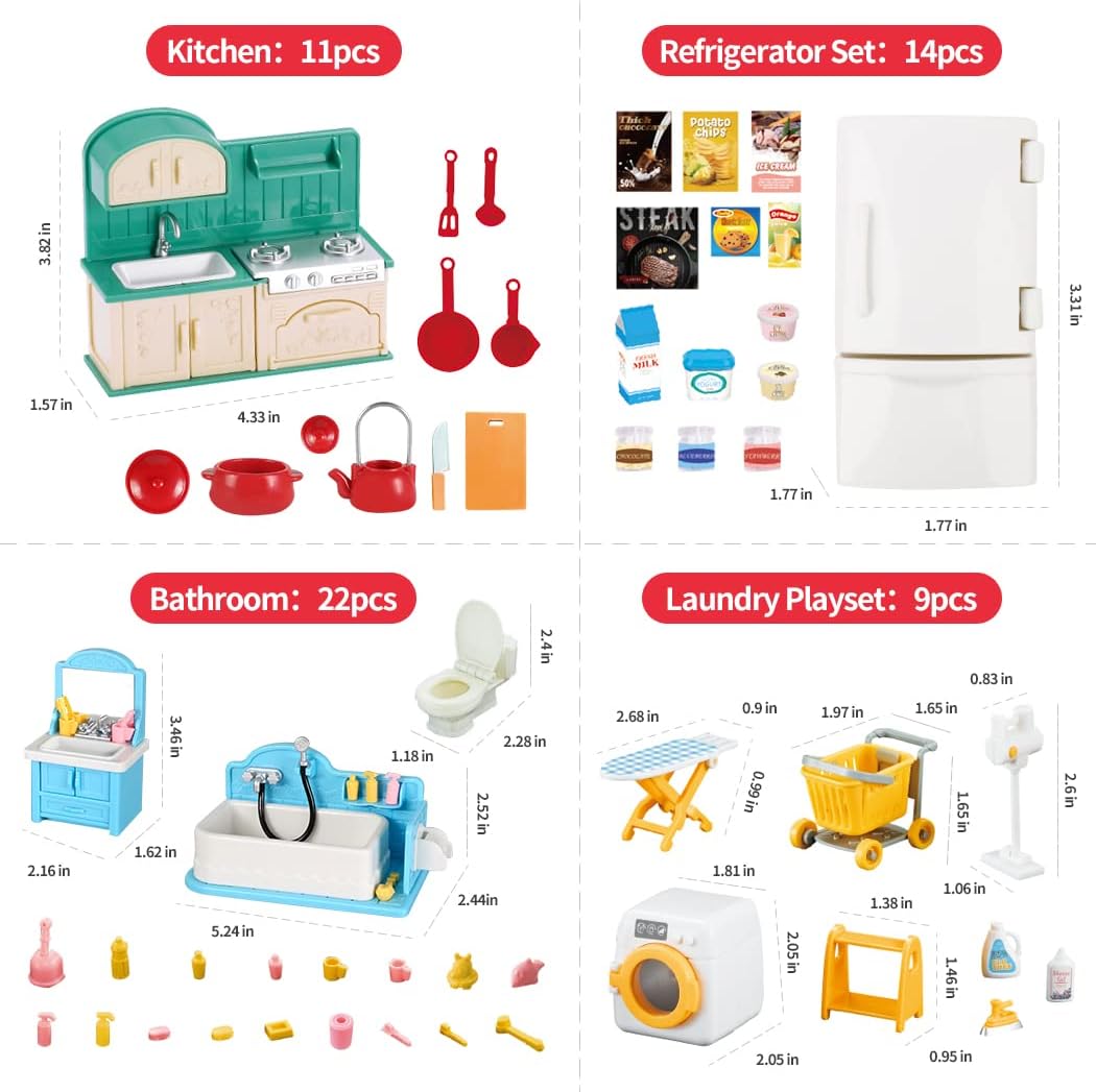 Dollhouse Furniture Set Doll h - đánh giá và giá Baby Clothing Washing Machine