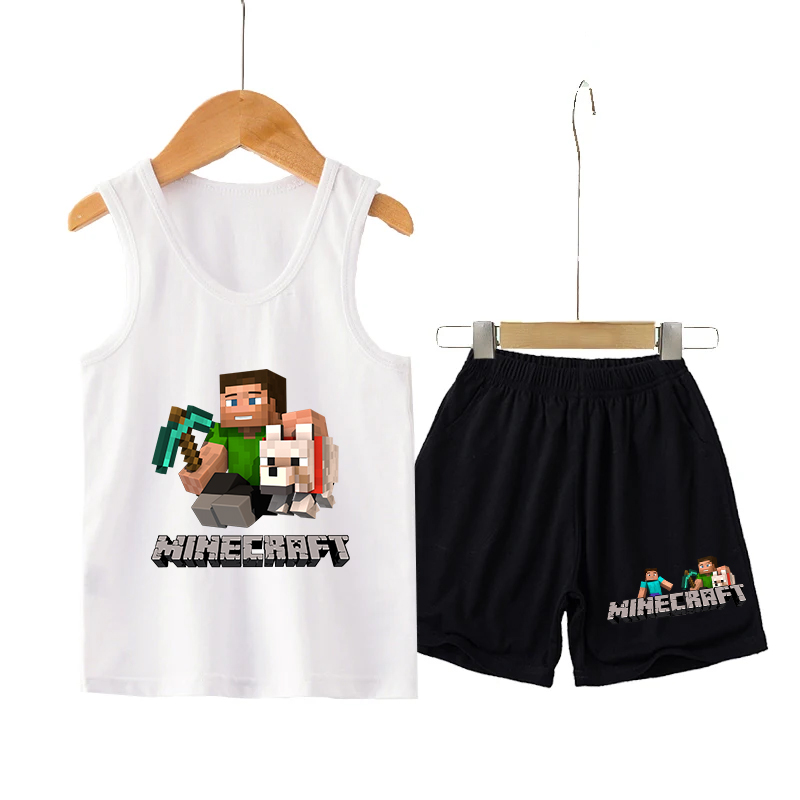 Minecrafted Children Vest+shor - đánh giá và giá Baby Clothing Kit