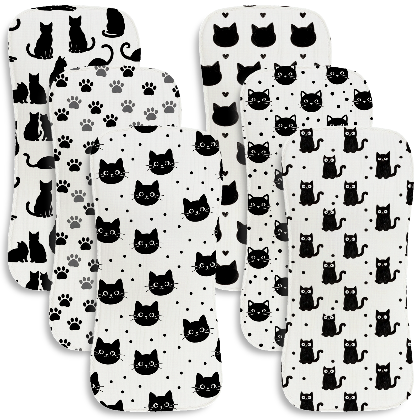 6 Piece Absorbent Gauze Burp P - đánh giá và giá Printed Bibs Pack