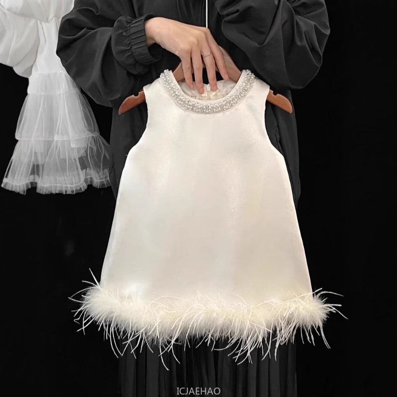 2025 New Girls Satin Feather P - đánh giá và giá Baby Clothing Accessories