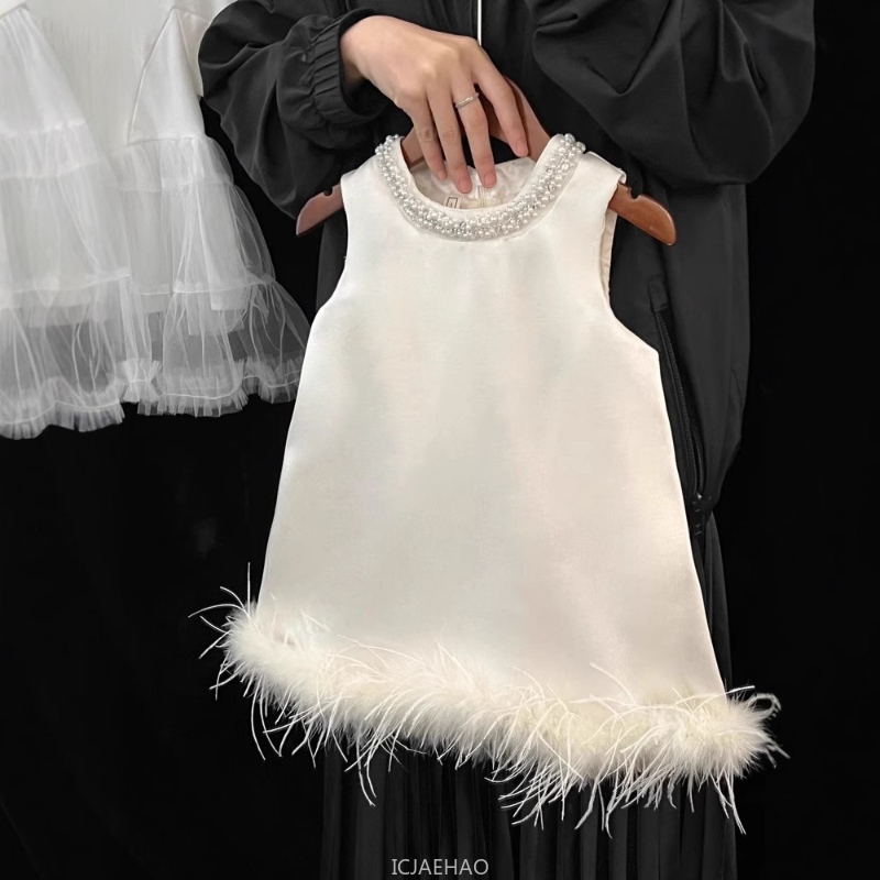 2025 New Girls Satin Feather P - đánh giá và giá Baby Clothing Accessories