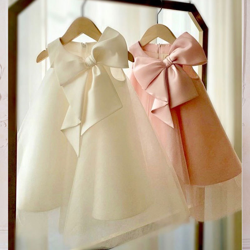 Summer Big Bow Baby Girl Dress - đánh giá và giá Baby Clothing Accessories