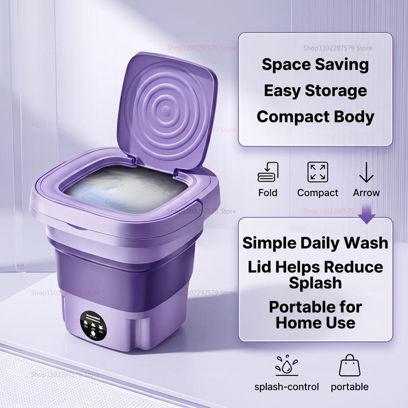 8L Portable Foldable Mini Wash - đánh giá và giá Baby Clothing Washing Machine