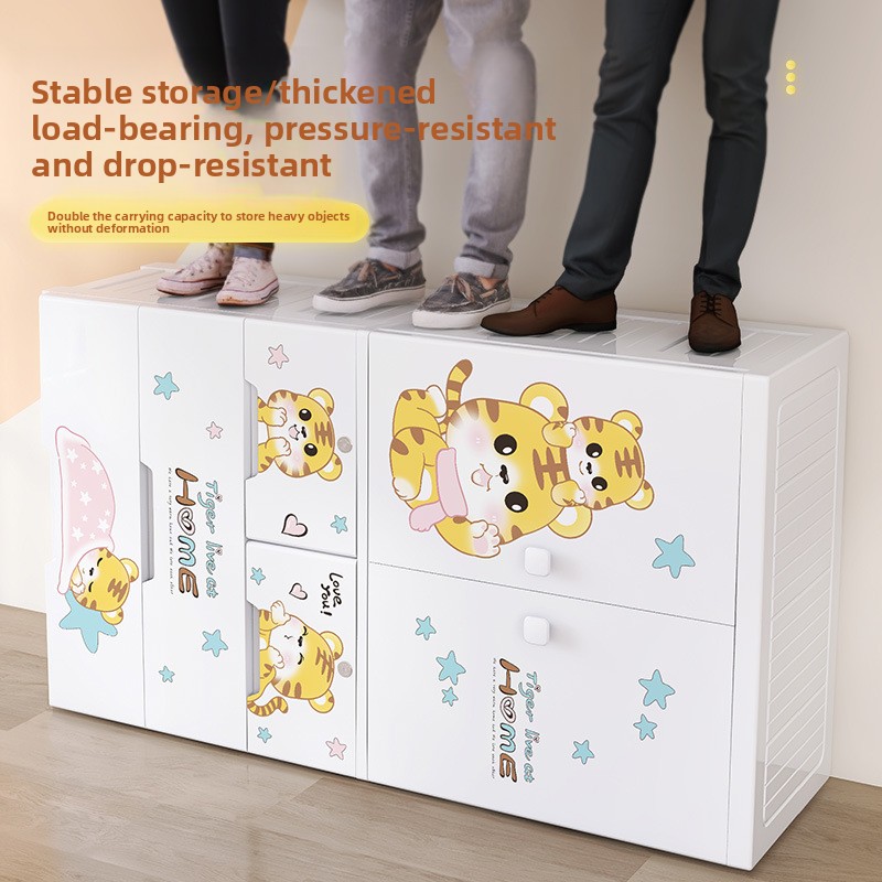 Thickened plastic five-bucket  - đánh giá và giá Baby Clothing Cupboard