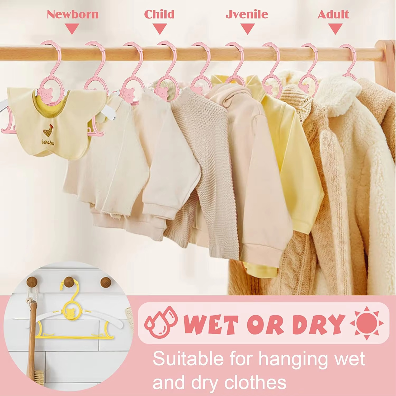 10Pack Anti-Slip Baby Clothes  - đánh giá và giá Baby Clothing Cupboard