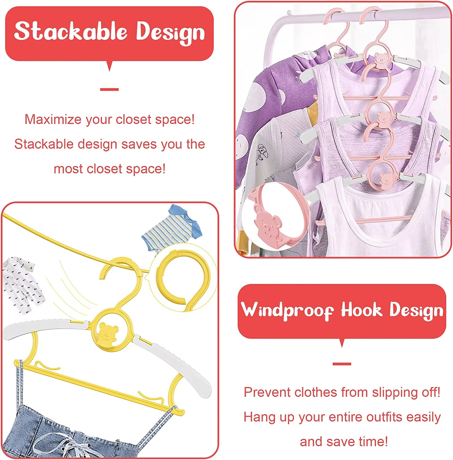 10Pack Anti-Slip Baby Clothes  - đánh giá và giá Baby Clothing Cupboard