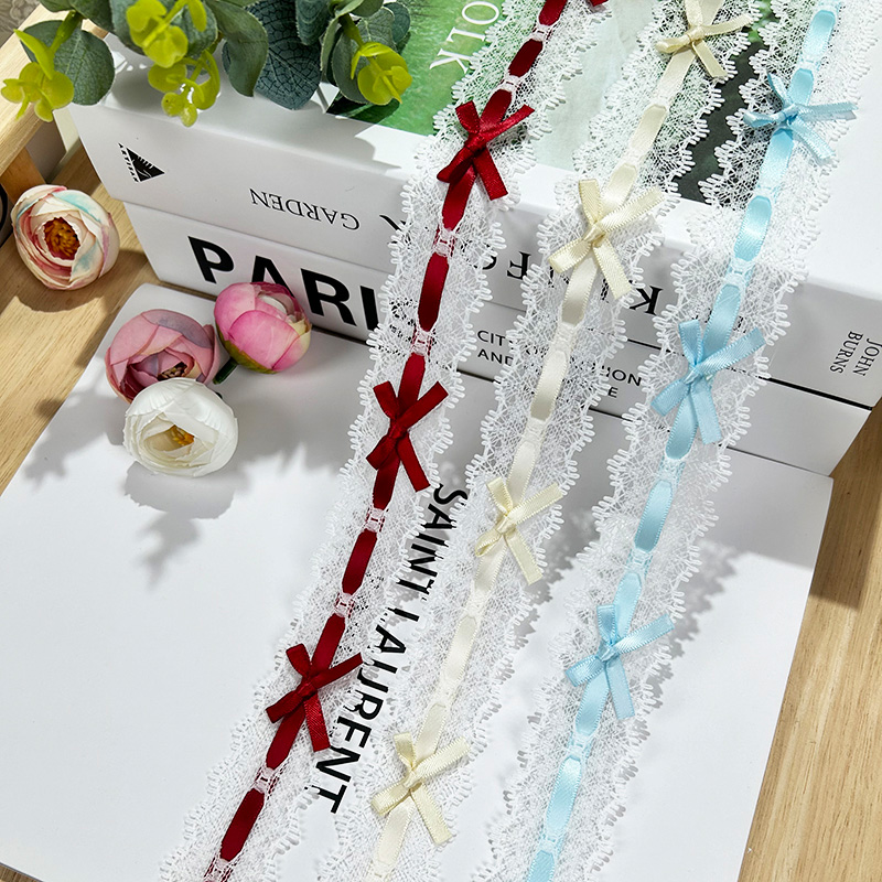 1m Ribbon Bow Pleated Lace Han - đánh giá và giá Baby Clothing Sewing